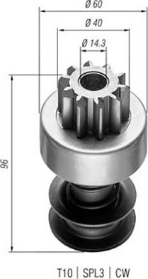 Magneti Marelli 940113020018 - Hammaspyörä, käynnistys inparts.fi