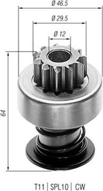 Magneti Marelli 940113020025 - Hammaspyörä, käynnistys inparts.fi