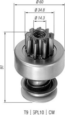 Magneti Marelli 940113020075 - Hammaspyörä, käynnistys inparts.fi