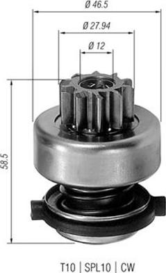 Magneti Marelli 940113020191 - Hammaspyörä, käynnistys inparts.fi