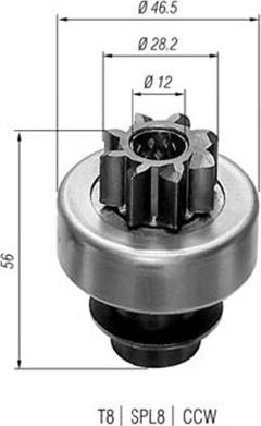 Magneti Marelli 940113020197 - Hammaspyörä, käynnistys inparts.fi