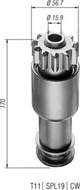 Magneti Marelli 940113020159 - Hammaspyörä, käynnistys inparts.fi