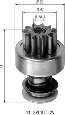 Magneti Marelli 940113020104 - Hammaspyörä, käynnistys inparts.fi