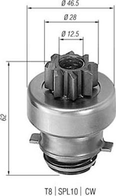 Magneti Marelli 940113020106 - Hammaspyörä, käynnistys inparts.fi