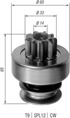 Magneti Marelli 940113020103 - Hammaspyörä, käynnistys inparts.fi