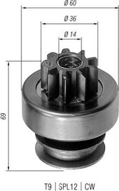 Magneti Marelli 940113020128 - Hammaspyörä, käynnistys inparts.fi