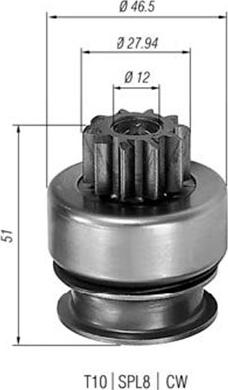 Magneti Marelli 940113020178 - Hammaspyörä, käynnistys inparts.fi