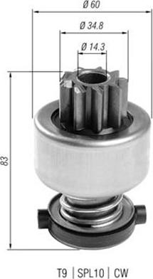 Magneti Marelli 940113020391 - Hammaspyörä, käynnistys inparts.fi