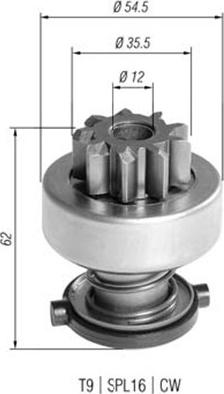 Magneti Marelli 940113020392 - Hammaspyörä, käynnistys inparts.fi