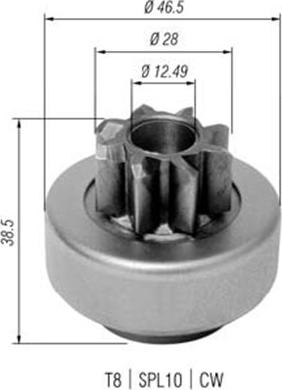 Magneti Marelli 940113020345 - Hammaspyörä, käynnistys inparts.fi