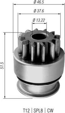 Magneti Marelli 940113020355 - Hammaspyörä, käynnistys inparts.fi