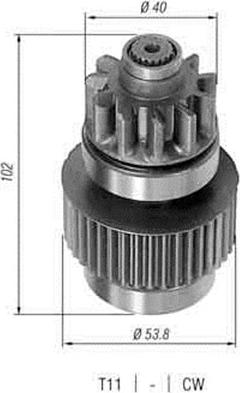 Magneti Marelli 940113020300 - Hammaspyörä, käynnistys inparts.fi