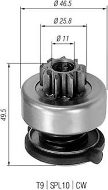 Magneti Marelli 940113020301 - Hammaspyörä, käynnistys inparts.fi