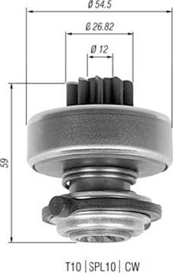 Magneti Marelli 940113020323 - Hammaspyörä, käynnistys inparts.fi