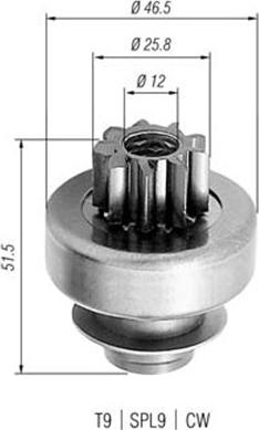 Magneti Marelli 940113020240 - Hammaspyörä, käynnistys inparts.fi