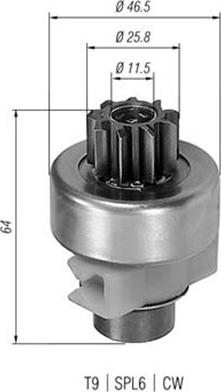 Magneti Marelli 940113020247 - Hammaspyörä, käynnistys inparts.fi