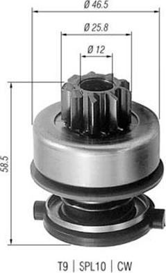 Magneti Marelli 940113020259 - Hammaspyörä, käynnistys inparts.fi