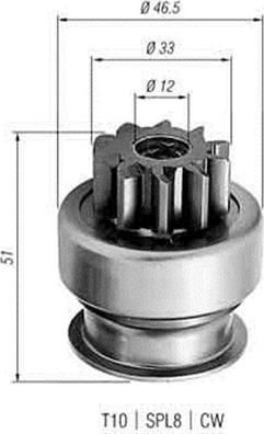 Magneti Marelli 940113020258 - Hammaspyörä, käynnistys inparts.fi