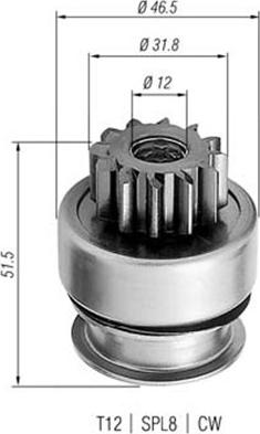 Magneti Marelli 940113020261 - Hammaspyörä, käynnistys inparts.fi