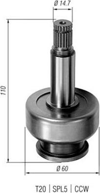 Magneti Marelli 940113020285 - Hammaspyörä, käynnistys inparts.fi