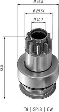 Magneti Marelli 940113020232 - Hammaspyörä, käynnistys inparts.fi