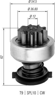 Magneti Marelli 940113020279 - Hammaspyörä, käynnistys inparts.fi