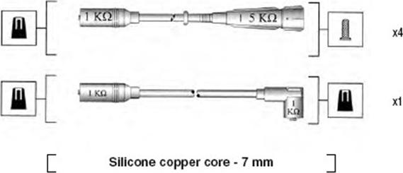 Magneti Marelli 941055060531 - Sytytysjohtosarja inparts.fi