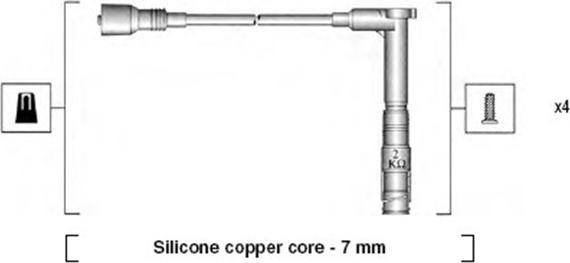 Magneti Marelli 941115100654 - Sytytysjohtosarja inparts.fi