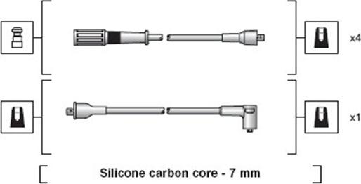 Magneti Marelli 941318111119 - Sytytysjohtosarja inparts.fi