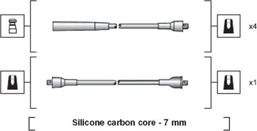 Magneti Marelli 941318111114 - Sytytysjohtosarja inparts.fi