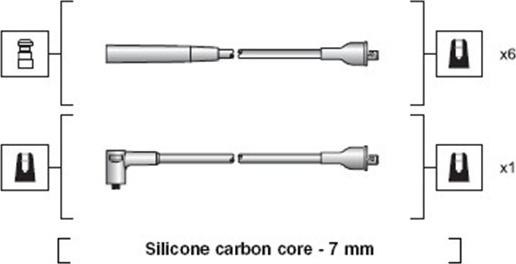 Magneti Marelli 941318111122 - Sytytysjohtosarja inparts.fi