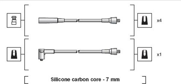 Magneti Marelli 941318111213 - Sytytysjohtosarja inparts.fi