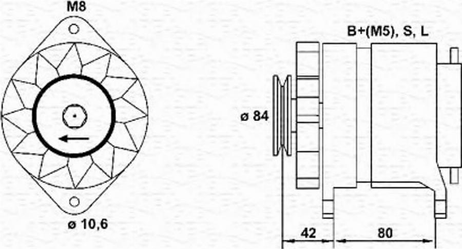 Magneti Marelli 943346092010 - Laturi inparts.fi