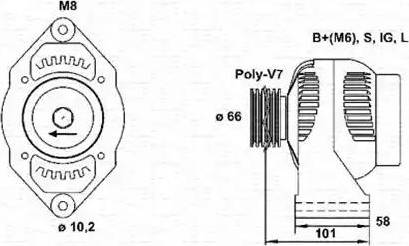 Magneti Marelli 943346042010 - Laturi inparts.fi