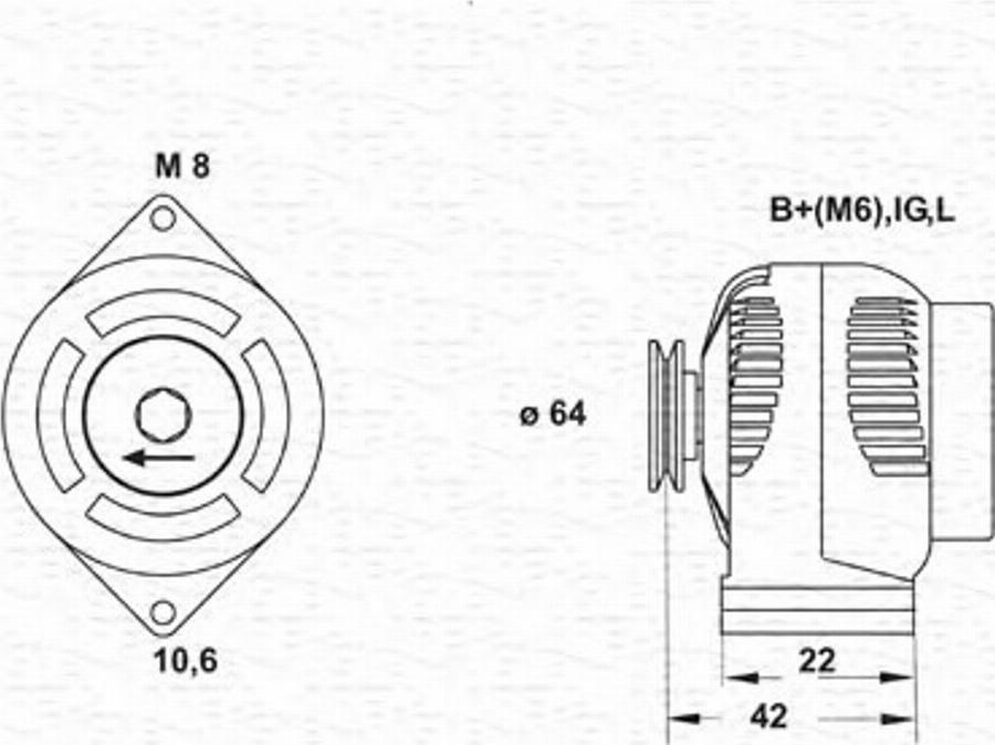 Magneti Marelli 943346068010 - Laturi inparts.fi