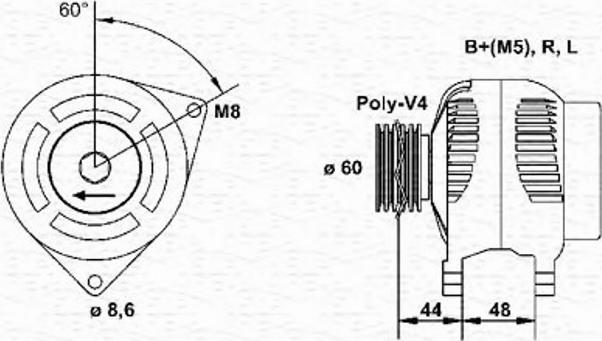 Magneti Marelli 943346063010 - Laturi inparts.fi