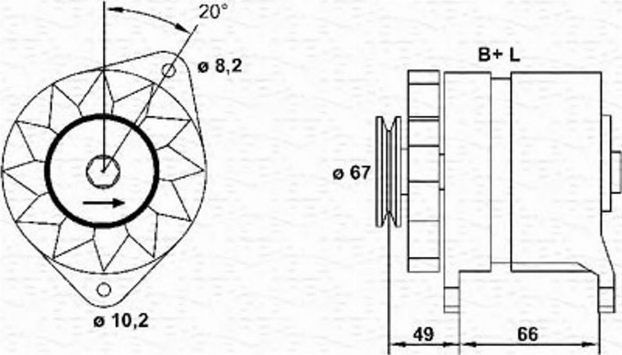 Magneti Marelli 943346009010 - Laturi inparts.fi