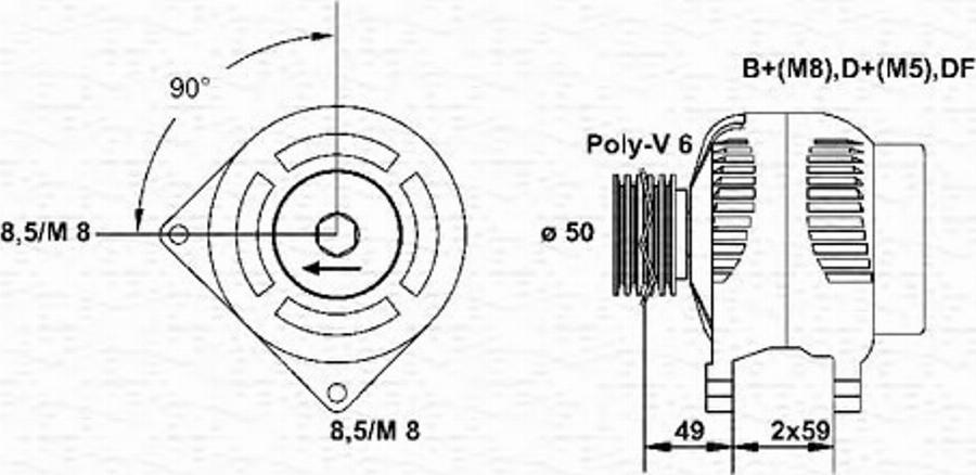 Magneti Marelli 943346002010 - Laturi inparts.fi