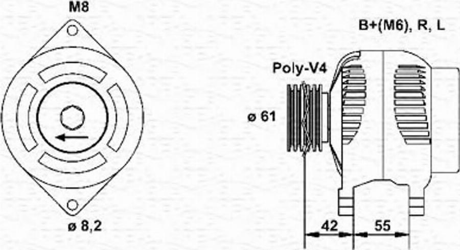 Magneti Marelli 943346088010 - Laturi inparts.fi