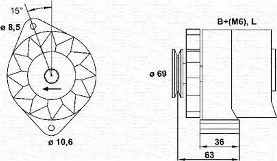 Magneti Marelli 943346033010 - Laturi inparts.fi