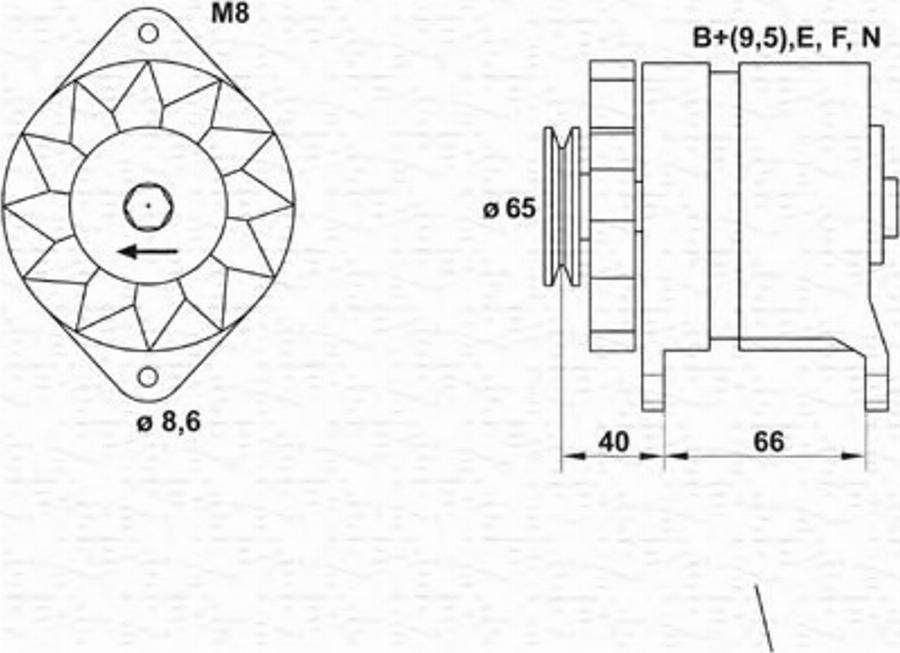 Magneti Marelli 943346026010 - Laturi inparts.fi