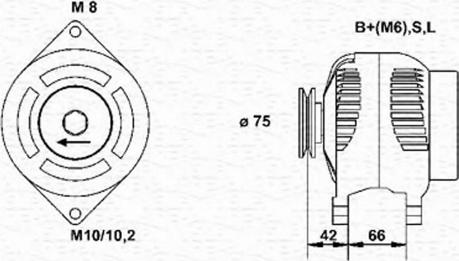 Magneti Marelli 943346072010 - Laturi inparts.fi