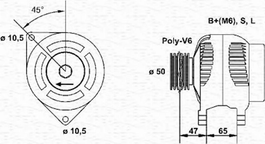 Magneti Marelli 943346145010 - Laturi inparts.fi