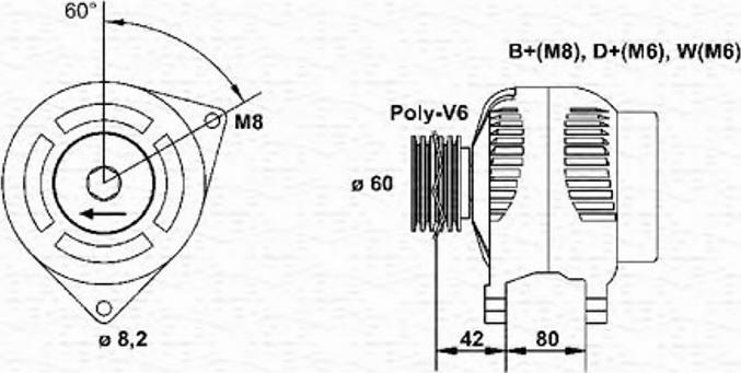 Magneti Marelli 943346147010 - Laturi inparts.fi