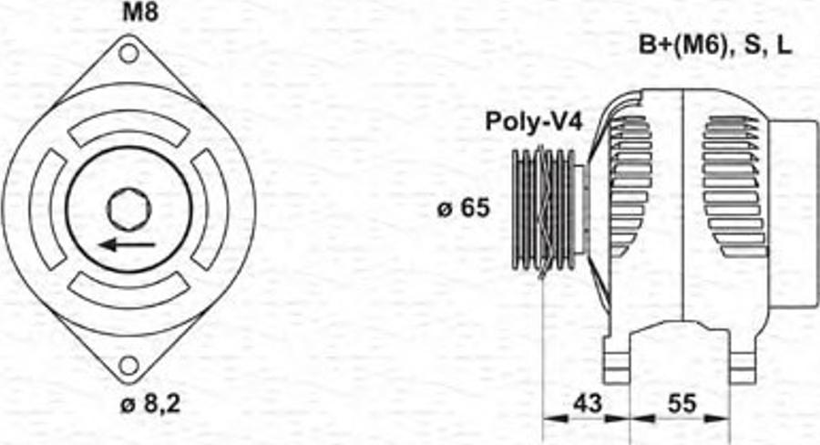 Magneti Marelli 943346134010 - Laturi inparts.fi