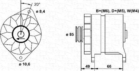 Magneti Marelli 943346131010 - Laturi inparts.fi