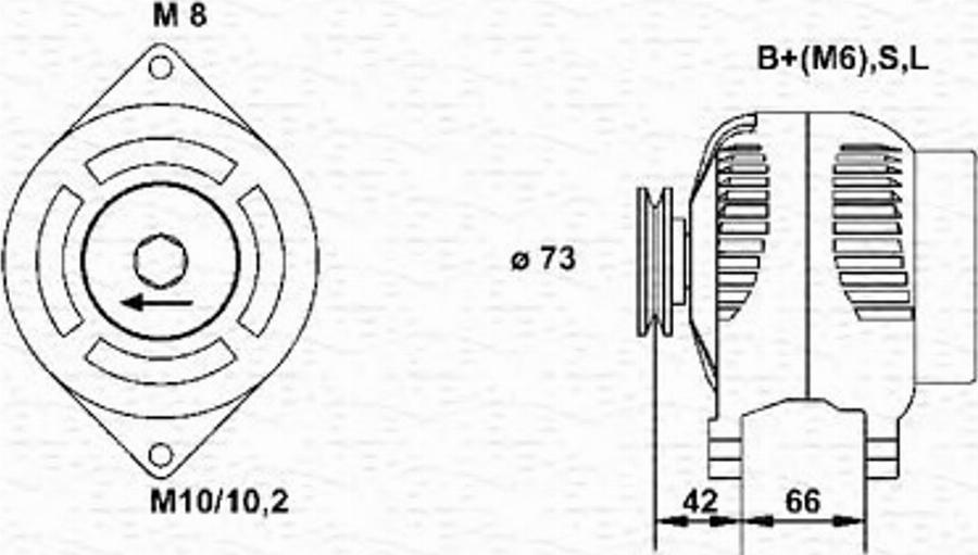 Magneti Marelli 943346133010 - Laturi inparts.fi