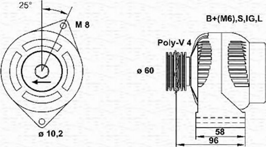 Magneti Marelli 943346172010 - Laturi inparts.fi