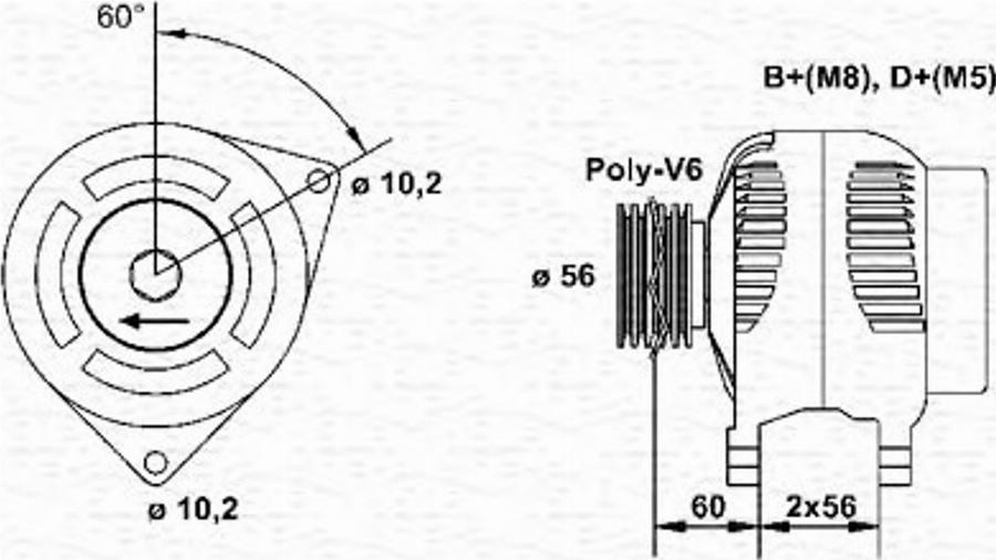 Magneti Marelli 943346207010 - Laturi inparts.fi