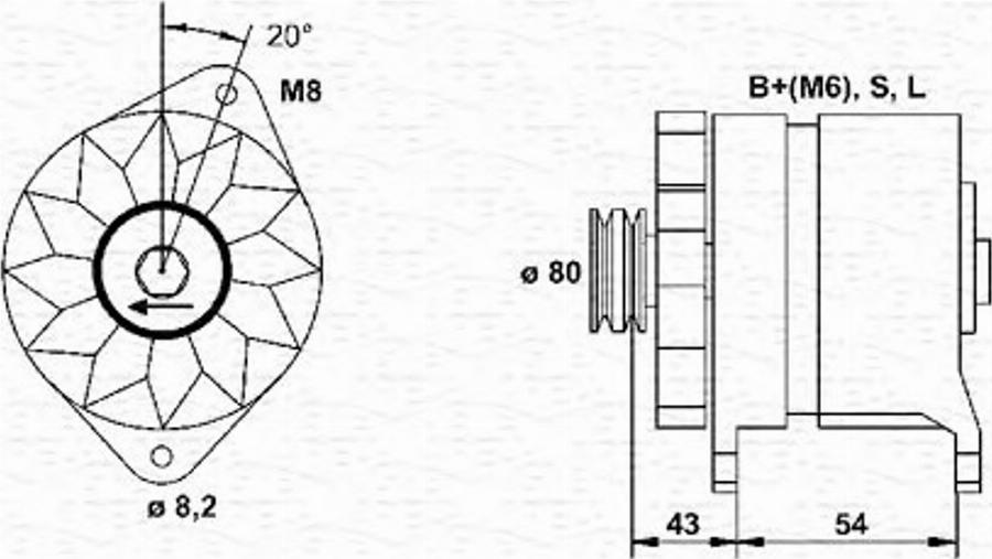 Magneti Marelli 943354007010 - Laturi inparts.fi